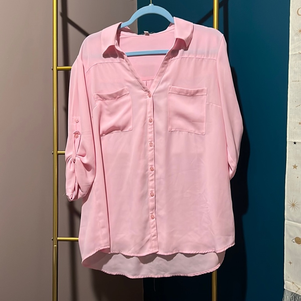 Long Sleeve Button Down Blouse